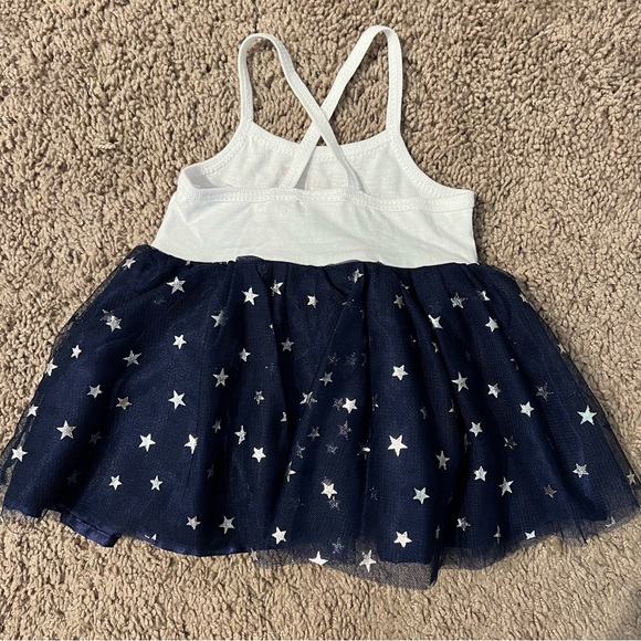 Baby Girl American Flag Onesie with Attached Tulle Skirt - Picture 3 of 7